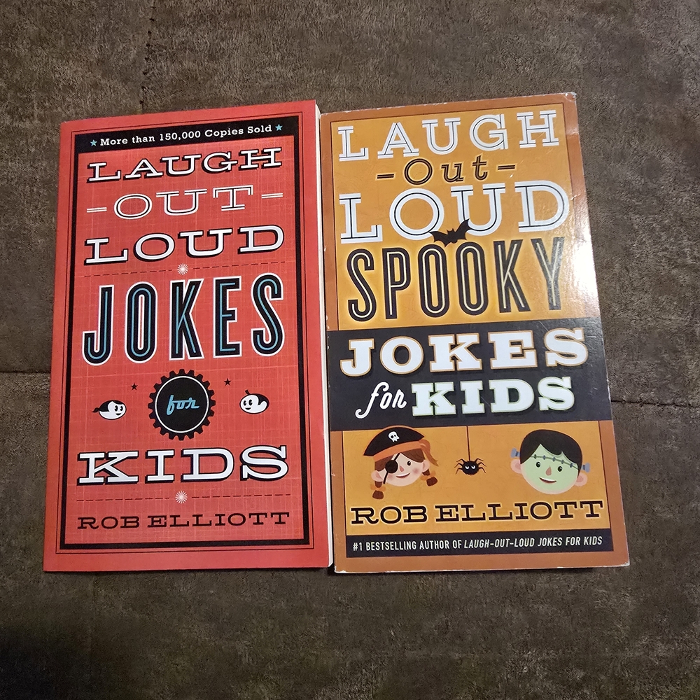 Laugh-Out-Loud Jokes for Kids Book Set - Red and Orange